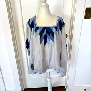 NWT Sundance Embroidered Blouse Sz M #1